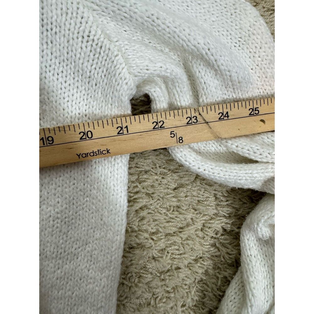 Aerie Women's Oversized Mock Neck Chunky Knit Sweater Cotton Blend Ivory Size SP - Picture 6 of 7